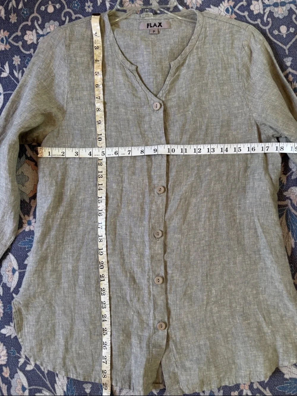 Flax NWOT Button-Down Linen Shirt - Picture 7 of 7